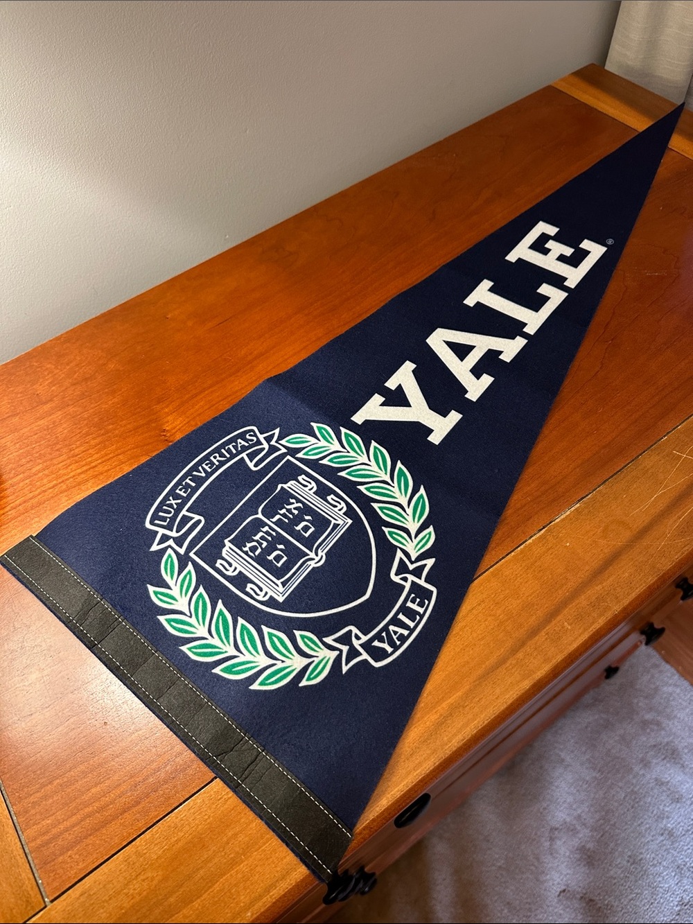 Yale University Navy Pennant with Crest